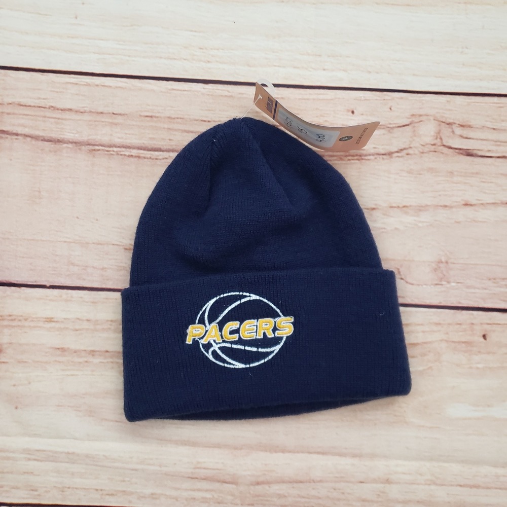 New Indiana Pacers Hat‎ Cap Beanie One Size Blue Yellow NBA Basketball Mens